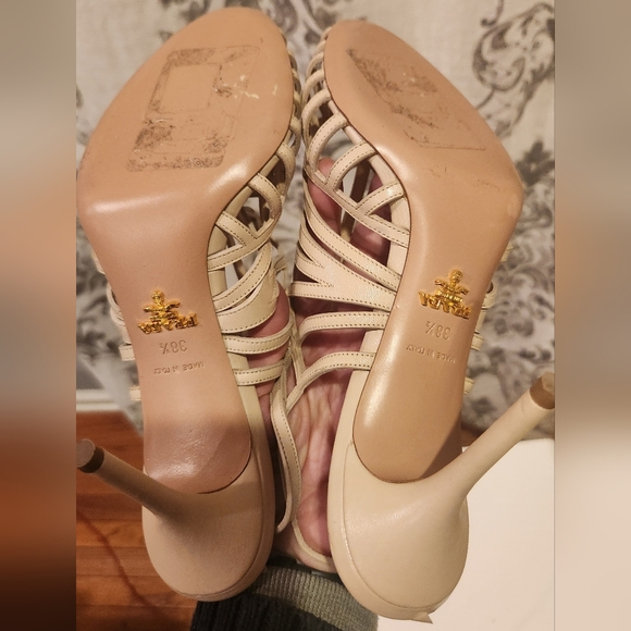 Prada Beige Strappy Sandals - Picture 7 of 8